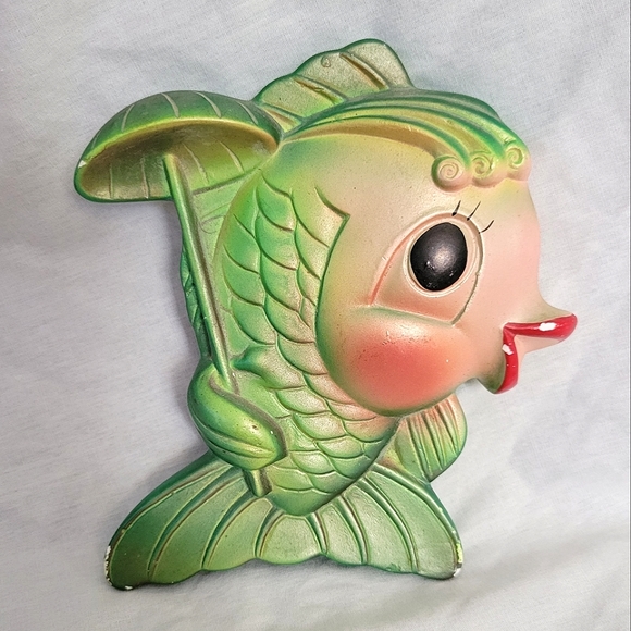 VTG Chalkware 1969 Miller Studio Lady Fish